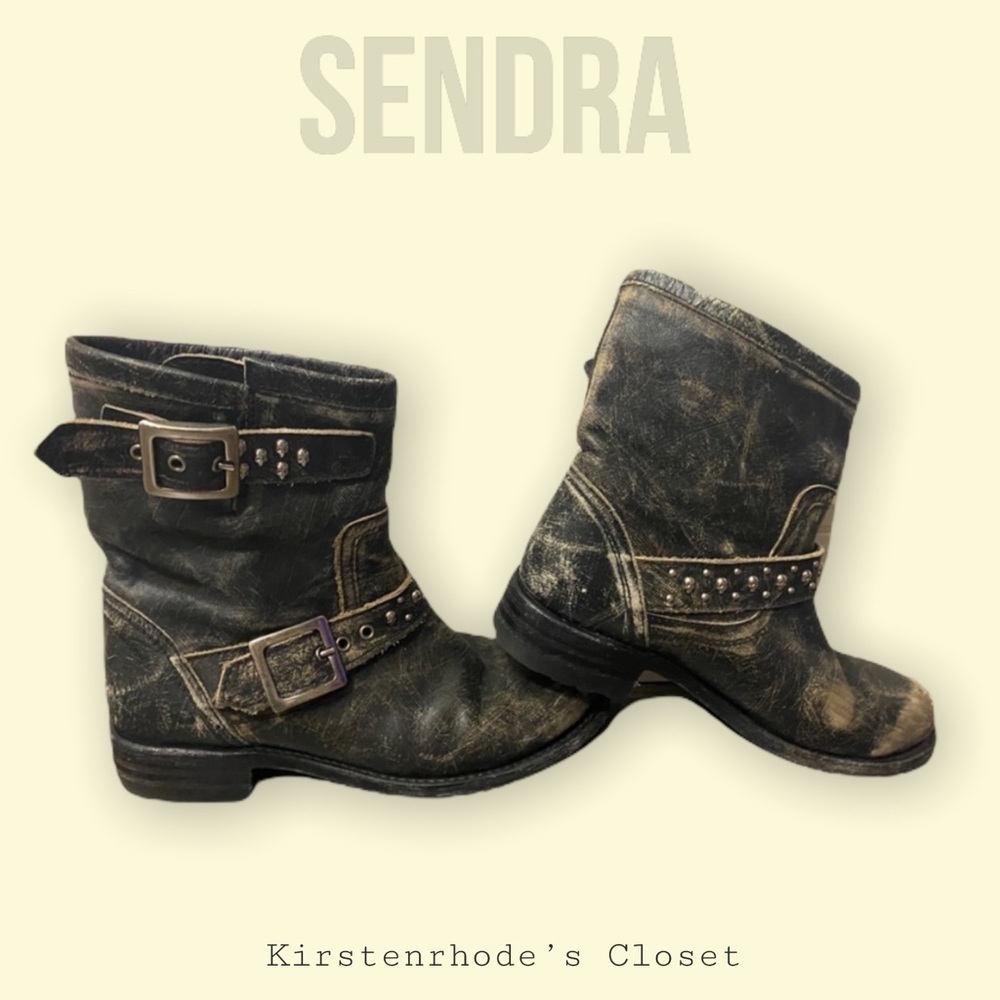 Women’s Sendra mid strap Biker Boots size 28 perfect shape​​​​​​​​​​